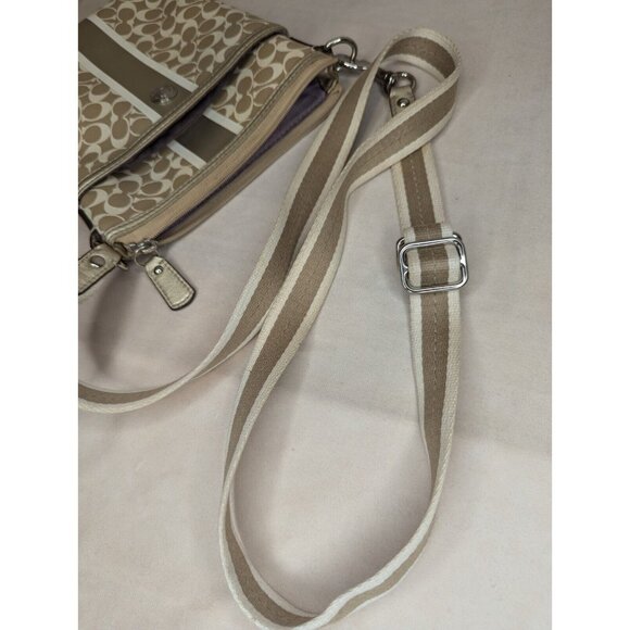 Coach Crossbody Purses Gold Cream Logo - Picture 7 of 8